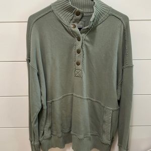 Aerie snap front sweatshirt